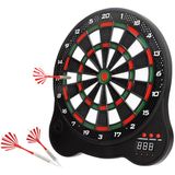 AKTIVE 54122 Elektronisch dartbord met lcd-display, 29 spelletjes, 3 dartpijlen met flexibele punt, tot 4 spelers, 31 x 20 x 33 cm