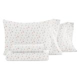 Linen Market 4-delige queensize lakenset (roze bloemen)