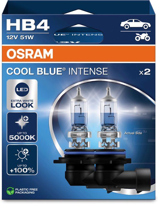 Osram Cool Blue Intense NextGen Halogeenlamp HB4 12V Wit