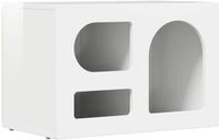 vidaXL TV Kast ELST 60 x 35 x 40 cm Hoogglans wit Bewerkt hout
