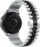 By Qubix Qubix Stalen band - Zilver / zwart - Geschikt voor Xiaomi Mi Watch / Xiaomi Watch 2 / Xiaomi Watch S1 / S2 / S3 / S4 (47mm)