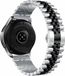By Qubix Qubix Stalen band - Zilver / zwart - Geschikt voor Xiaomi Mi Watch / Xiaomi Watch 2 / Xiaomi Watch S1 / S2 / S3 / S4 (47mm)