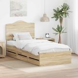 vidaXL Bedframe Sonoma Eik 75 x 190 cm