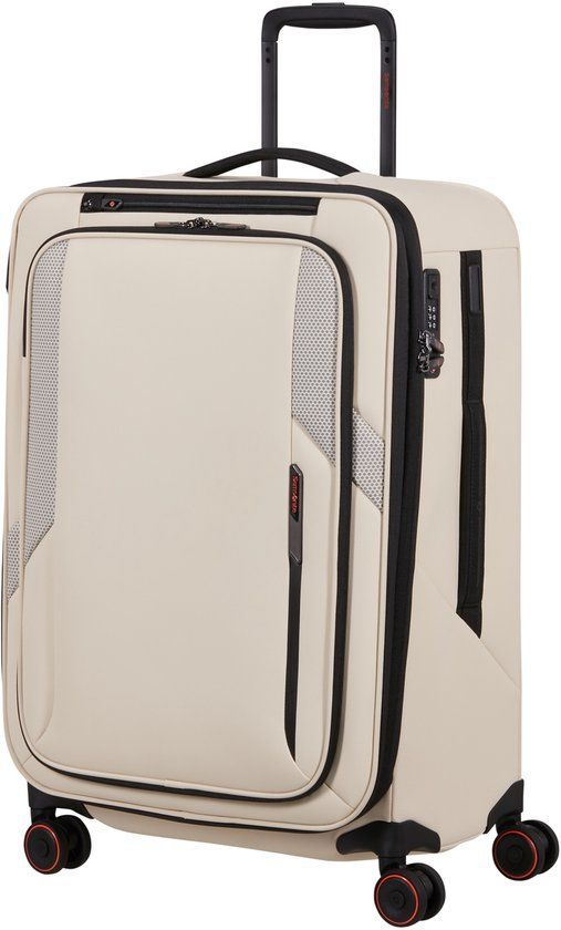 Samsonite Koffer - Glazed spinner 67/24 (4 wiel) lichtgewicht koffer - 44 x 67 x 30/33 cm - uitbreidbaar - Sandstone - 94 l
