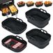 Alyvisun Air Fryer Siliconen Pot, 4 Stuks Airfryer Vormpjes Herbruikbare Mandjes Heteluchtfriteuse Rechthoekig Opvouwbare Tray Basket Liners voor Lucht Frituur, Oven, Magnetron (Zwart)