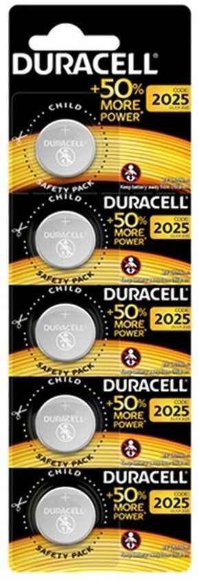 Duracell CR2025 Lithium Knoopcel Batterijen - 5 stuks