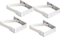 Heble® Tafelkleedklem - Set van 4 - RVS - 4 cm - Zilver