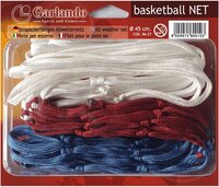 Garlando Professioneel Basketbalnet - Wit/Rood/Blauw - 45 cm