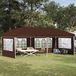 Maison Exclusive - Tente de réception pop-up, 574 x 289 x 245 cm, marron