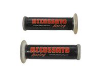 Paar Accossato Paar handgrepen Racing Gel met opschrift rood voor Benelli TNT 1130 Cafe Racer van 2006 tot 2014, CC 1130