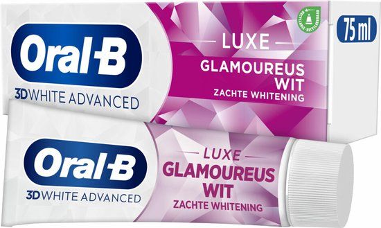 Oral-B 3DWhite Advanced Luxe Glamorous White Tandpasta 75 ml + Gratis sporttas