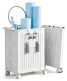 Panier de rangement multifonctionnel avec roues pour tapis de yoga