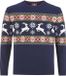 Jan Vanderstorm heren Trui - 60/62 - donkerblauw - Plus Size