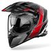 Airoh Bandit Spicy, casque d'aventure, couleur : Noir/Gris/Rouge, taille : S