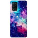 Realme Bedrukt siliconen hoesje compatibel met Realme 8 5G, Realme V13 5G Galaxie bleue