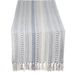 DII Boerderij gevlochten gestreepte tafelloper collectie, 15x72 (15x77, inclusief franje), Cool Grey