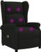 vidaXL Wingback elektrische massage relaxstoel Zwart Stof
