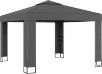 vidaXL Prieel met dubbel dak 3x3 m antraciet