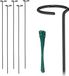 Relaxdays Plantensteunen Metaal - Set van 6 - 80 cm - Zwart