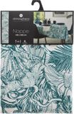 Atmosphera Tafelkleed van polyester rechthoekig 240 x 140 cm - petrol blauw met print
