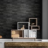Ambiance Sticker Zelfklevende wandbekleding - geolied effect, antraciet, H 60 x B 60 cm