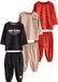 Next - Jongens - Joggingpyjama’s met lange mouwen, set van 3 - Bruin