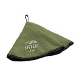 Douceur d'intérieur Ronde handdoek (diameter 60 cm) authentieke kaki geborduurde spons