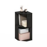 Furinno ECON Hoekplank, hoekboekenkast met 4 niveaus, opbergrek, tentoonstellingsrek, boekenkast, voor organisatie en opslag in de woonkamer, kantoor, espresso