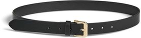 PIECES PCKOPAS JEANS BELT NOOS PU Black Polyester Gold-colored Buckle