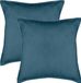 Atmosphera Bank/sierkussens huiskamer Sophia - 2x stuks - 53 x 53 cm - Blauw - polyester - met rits