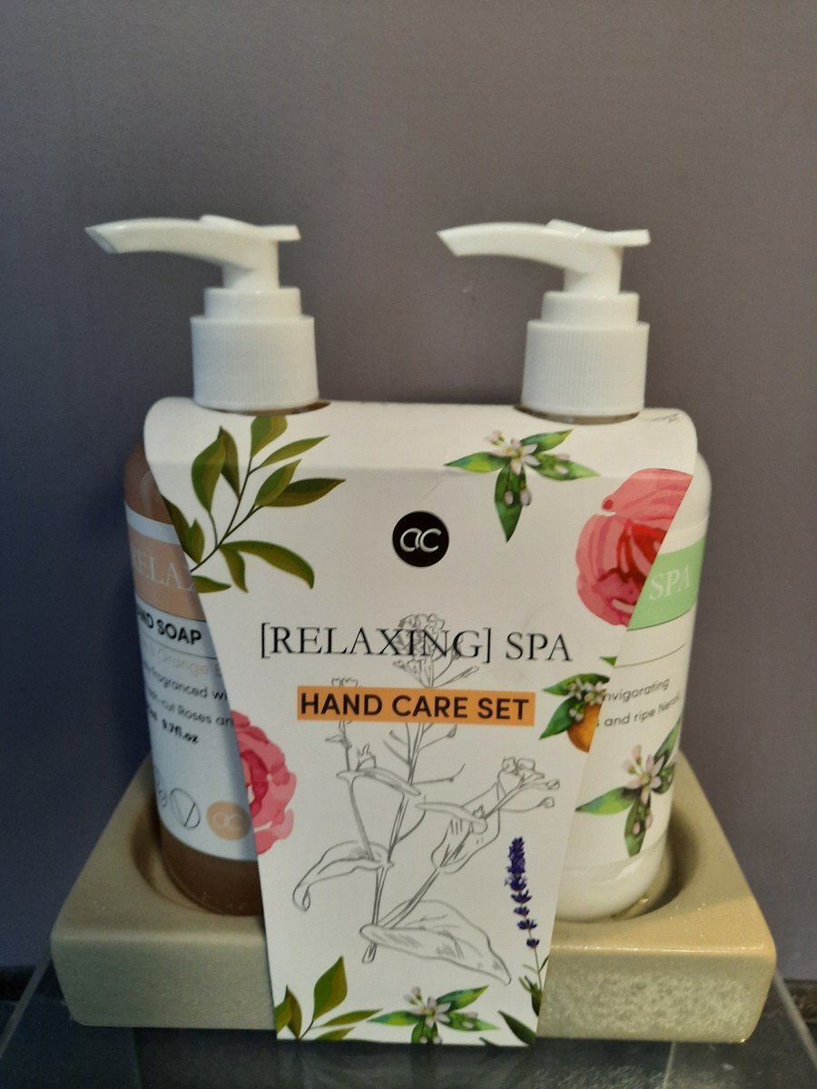 ACCENTRA relaxing spa hand care set - handzeep - handlotion - geschenkverpakking - rozen - neroli- lemongras - handverzorging cadeau set