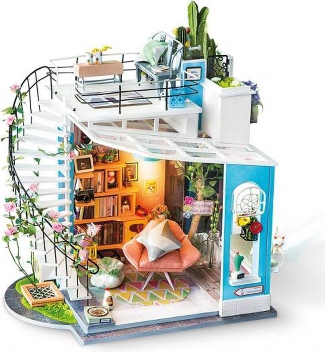 Robotime knutselset Doras Loft - Hout - Multi Color - 2021