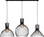 Merkloos Kroonluchter Lyam Zwart IJzer 3-lamps