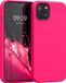 kwmobile telefoonhoesje geschikt voor Apple iPhone 13 - Hoesje met siliconen coating - Smartphone case in neon roze
