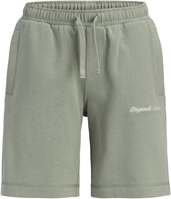 JACK&JONES JPSTKARL NORREBRO SWEAT SHORTS JNR Jongens Bermuda shorts Maat 128 Katoen Polyester Groen