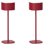 Luxus Europe Tafellamp Milos - Set van 2 Bordeaux