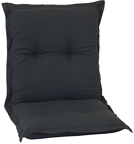 Be O Nizza Tuinstoelkussen lage rugleuning antraciet