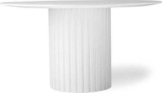 HKliving Eettafel Pillar Rond Wit 75 x 140 x 140