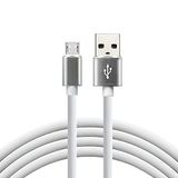 Voor EverActive Micro USB-kabel, siliconen kabel, snel opladen tot 2,4 A, 150 cm lang, wit, model: CBS-1.5MW