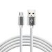 Voor EverActive Micro USB-kabel, siliconen kabel, snel opladen tot 2,4 A, 150 cm lang, wit, model: CBS-1.5MW