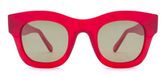 L.G.R. Sofia Lunettes de Soleil Femme Rouge Géométrique Vert 50mm