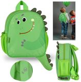 sarcia.eu Dinosaurus Kleuter rugzak voor jongen, kleine daguitstap rugzak met reflectoren 29x23x8 cm