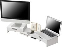en.casa H.T. Trade Service GmbH & Co. KG Monitorstandaard verhoger Marttila 60x22x11 cm wit