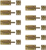 Alberts 835613 schuifgrendel met knopgreep, galvanisch verzinkt, diklaaggepassiveerd, bevestigde beugel, 70 x 110 mm, set van 10