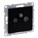 LEGRAND SEANO doorgangsdoos TV-R-SAT, HD-TV, aansluitdemping: 14 dB, kleur: zwart gelakt, 765368