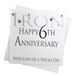 white cotton cards Iron Happy 6th Love On A Special Day, handgemaakte verjaardagskaart (Code AW6)