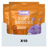 Braaaf 10x Hondensnack Reepjes Kip 85 gr
