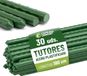 Wan GmbH Support de plantes - Bâtons de croissance Aide à l'escalade - Soutien des plantes - Acier revêtu de plastique - 30 pièces 180cm - Vert