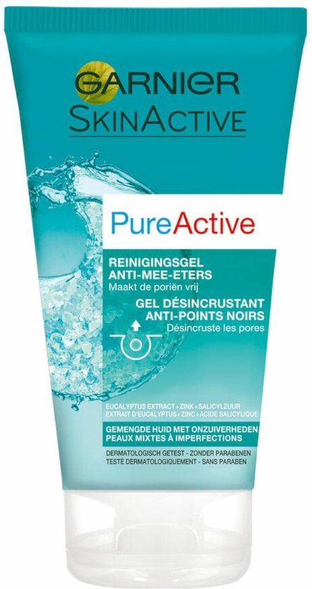 Garnier PureActive Dagelijkse Scrub - Exfolieert Zacht en Maakt de Poriën Vrij - 150 ml