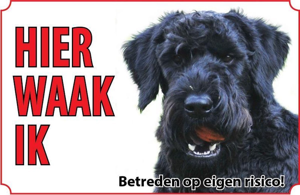 VSkins Bord Hond Riesenschnauzer zwart, wit, rood, roze